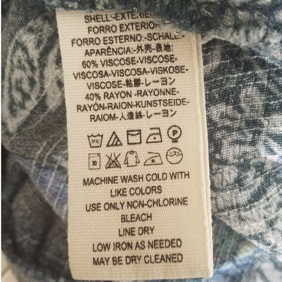 Free People Smooth Talker Green Floral Mini Dress Medium Long Sleeve Pockets - Picture 6 of 7